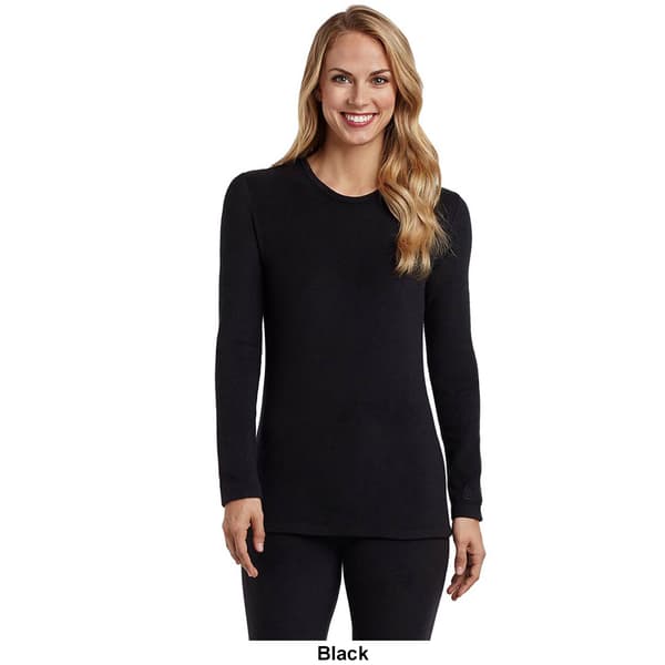 Womens Cuddl Duds&#174; Fleece w/Stretch Long Sleeve Crew Neck Tee