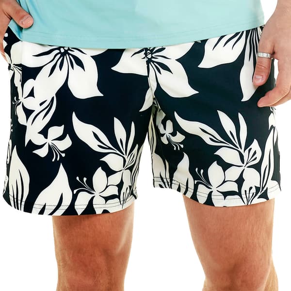 Young Mens Quiksilver Hibiscus Print Volley Shorts