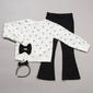 Girls (4-6x) BTween(R) Bow & Dot Sweatshirt & Flare Leggings Set - image 1