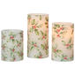 Fitz and Floyd LED Glitter Holly Wax Pillar Candle - image 1