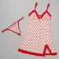 Womens Carrie Amber Intimates Flocked Heart Chemise Set - image 1