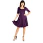 Womens 24/7 Comfort Apparel Elbow Sleeve A-Line Knee Length Dress - image 6