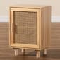 Baxton Studio Maclean Natural Brown Wood 1-Door Nightstand - image 9