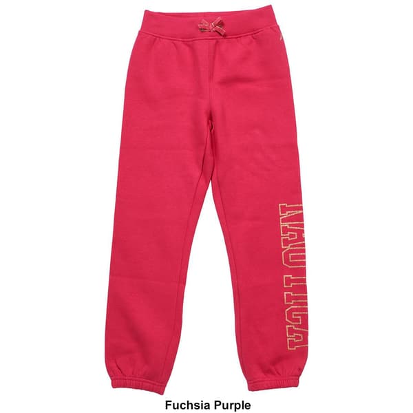 Girls &#40;7-16&#41; Nautica Solid Gold Glitter Logo Jogger Sweatpants