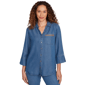 Womens Alfred Dunner El Paso Embroidered Butterfly Button Front - image 1