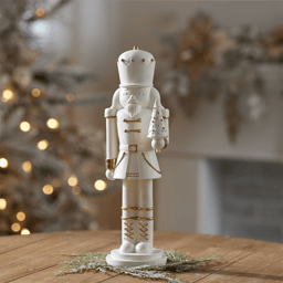 Melrose 14.5in. Modern Nutcracker Figurine with Gold Accents