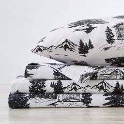 Freshfolds Premium Cotton Flannel December Frost 4pc. Sheet Set