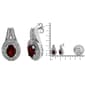 Haus of Brilliance Red Garnet & Diamond Accent Stud Earrings - image 5