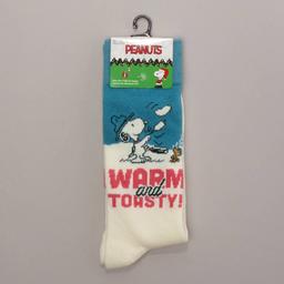 Mens Peanuts(tm) Warm and Toasty Christmas Crew Socks