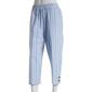 Womens Emily Daniels Stripe Sheeting Capri Pants w/Pockets - image 1