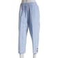Petite  Emily Daniels Stripe Sheeting Capri Pants w/Pockets - image 1