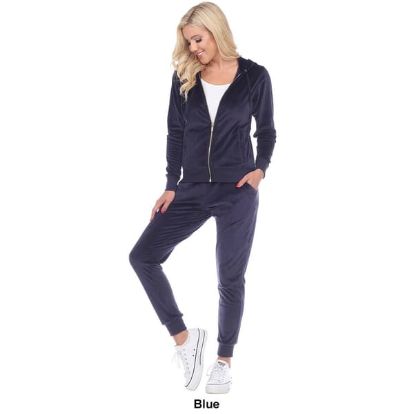 FILA Women's Velour Hoody Leggings Tracksuit Jacket Pants Set