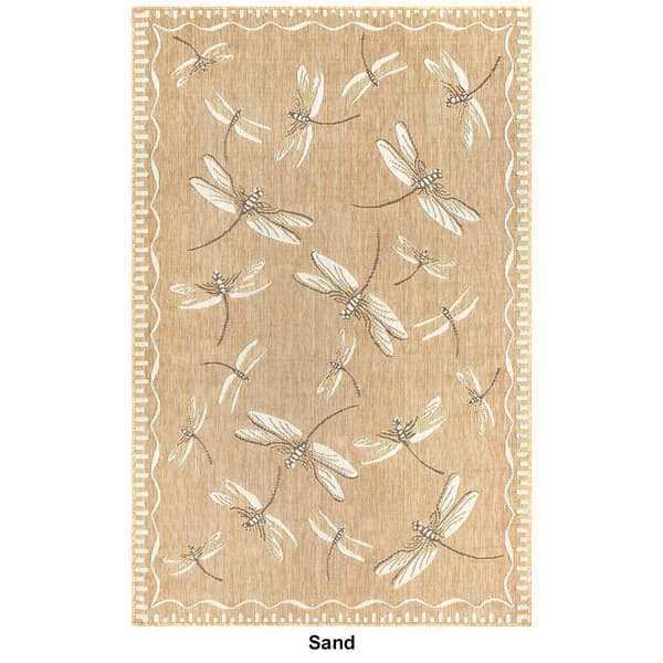 Liora Manne Carmel Dragonfly Rectangular Large Area Rug