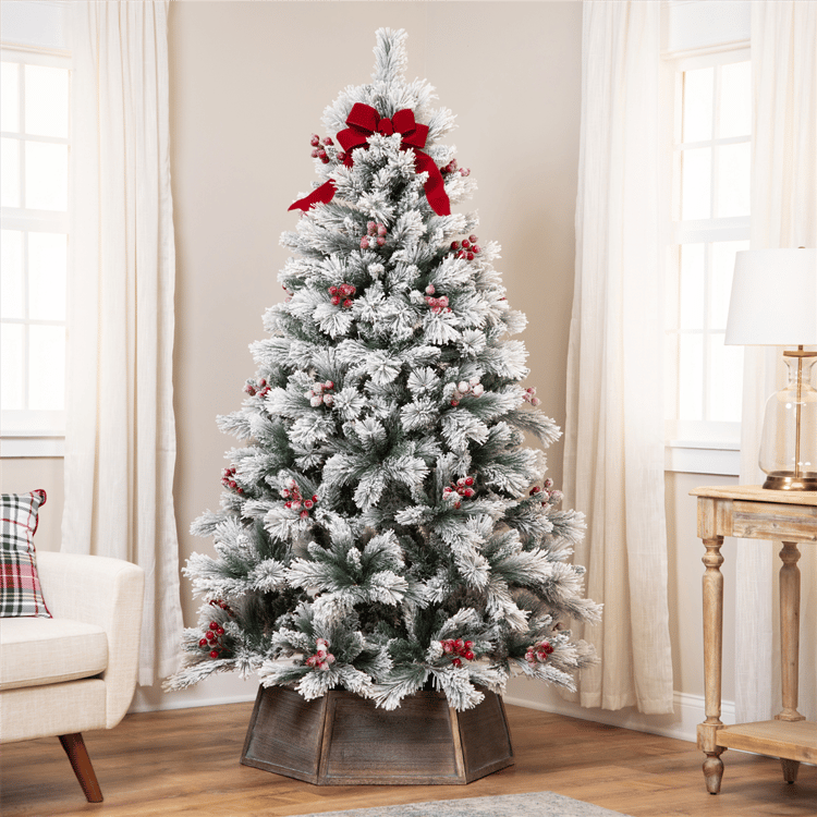 Northlight 6.5ft. Full Flocked Fairfield Fir Christmas Tree