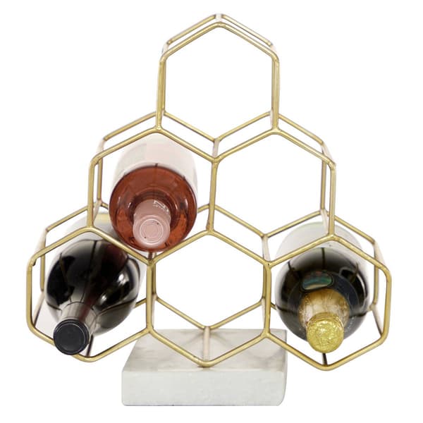 9th & Pike&#40;R&#41; Gold Geometric Wine Holder - image 