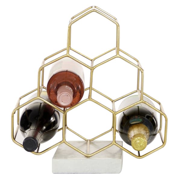 9th & Pike&#40;R&#41; Gold Geometric Wine Holder - image 