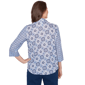 Petite Alfred Dunner Mykonos Geometric Button Front Blouse - image 2