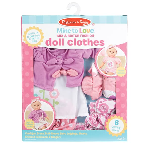 Melissa & Doug&#40;R&#41; Mine To Love Mix & Match Fashion Doll Clothes