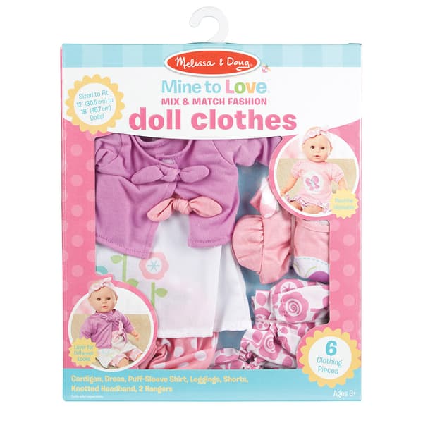 Melissa & Doug&#40;R&#41; Mine To Love Mix & Match Fashion Doll Clothes - image 