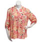 Plus Size Zac & Rachel 3/4 Sleeve Pleated Floral Blouse - image 1