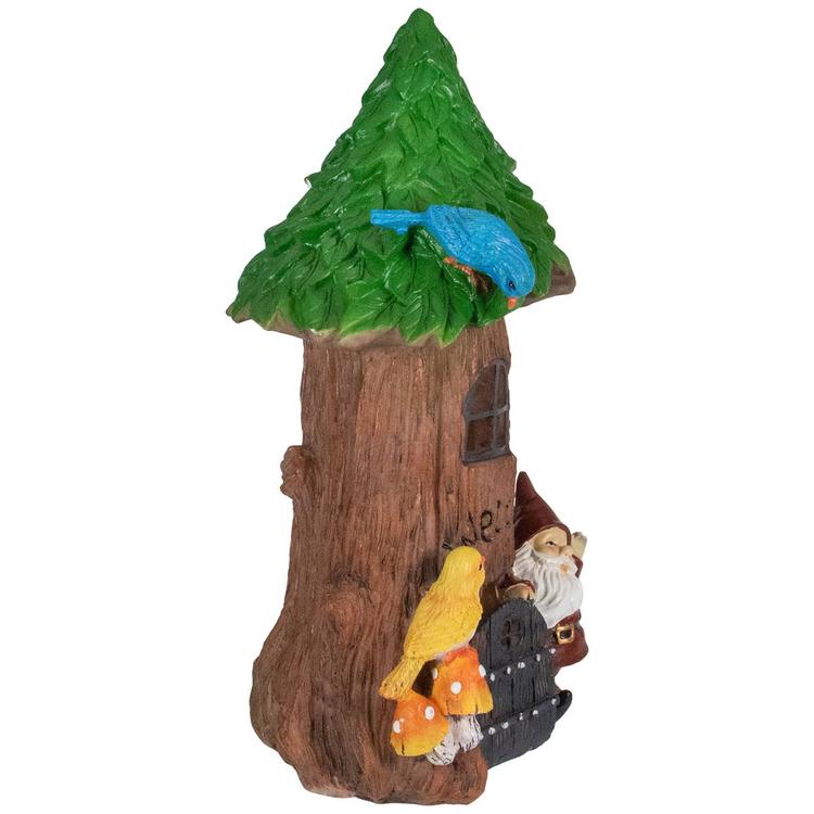 Northlight Seasonal 14in. Welcome Gnome Tree House Garden Statue