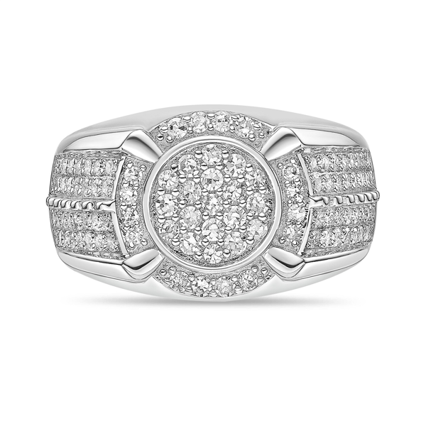 Mens Lynx Sterling Silver 1ctw. Lab-Grown Diamond Ring - 16R10SI