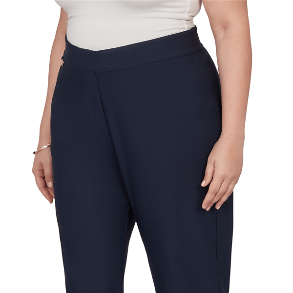 Plus Size Emaline Sapphire Serenade II Scallop Hem Pull On Capris