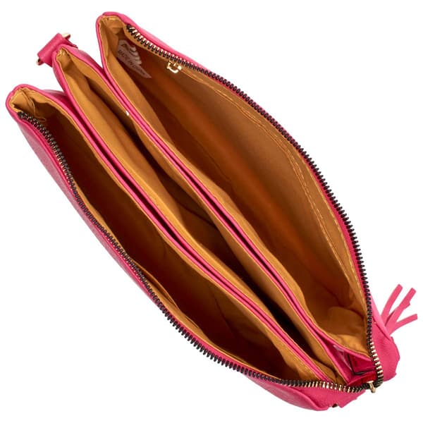 DS Fashion NY Triple Gusset Crossbody - Hot Pink