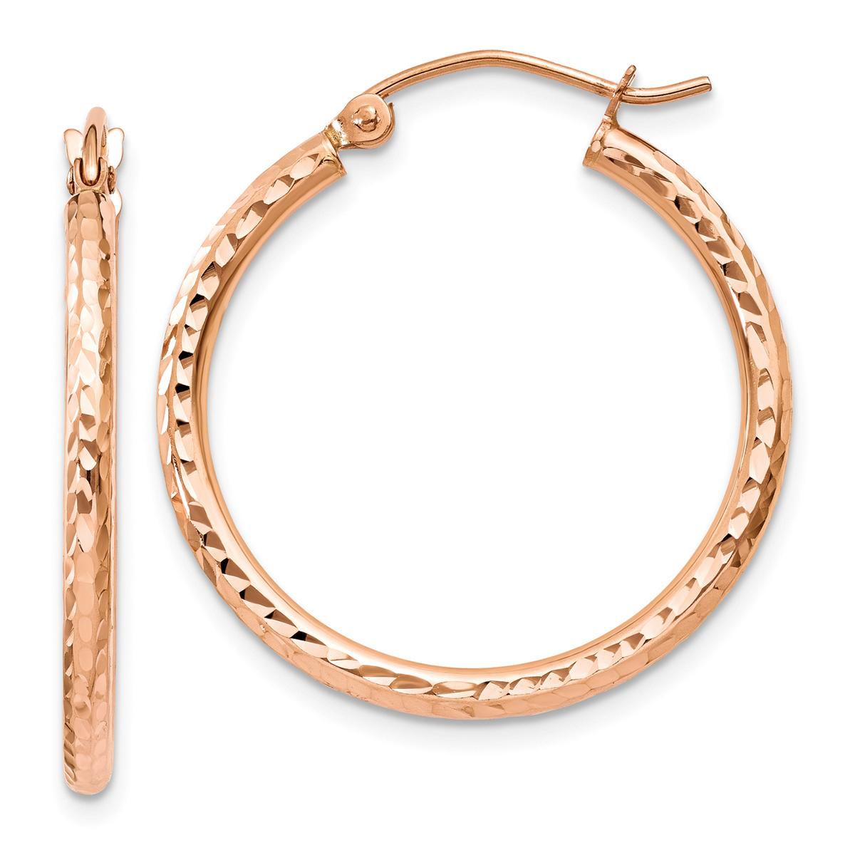 Gold Classics™ 14kt. Rose Gold 25mm Polished Hoop Earrings