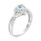 10kt. White Gold Trillion Aquamarine Ring - image 2