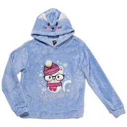 Girls (7-16) Star Ride(R) Long Sleeve Snow Cute Cat Cozy Hoodie