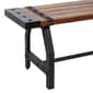 9th & Pike® Industrial Black Metal & Brown Wood Bench - image 3