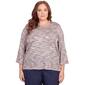 Plus Size Alfred Dunner A Fresh Start Space Dye Tee - image 1