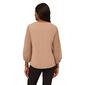 Womens Adrianna Papell Clip Dot Sleeve Crew Neck Blouse - image 2