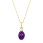 Diamond Classics&#40;tm&#41; 10kt. Yellow/Amethyst Oval Pendant - image 1