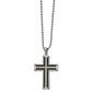 Mens Gentlemen's Classics&#40;tm&#41; Black Plated Laser Cut Cross Necklace - image 1