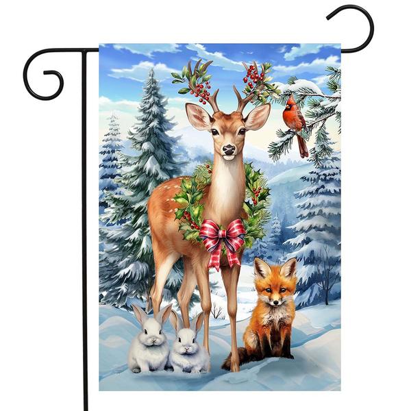 Briarwood Lane Woodland Deer Garden Flag - image 