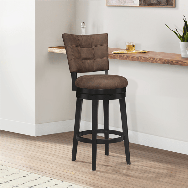 HH2 Home Kaede Wood Bar Height Swivel Stool
