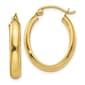 Gold Classics(tm) 10kt. Polished 23.9mm Oval Hoop Earrings - image 1