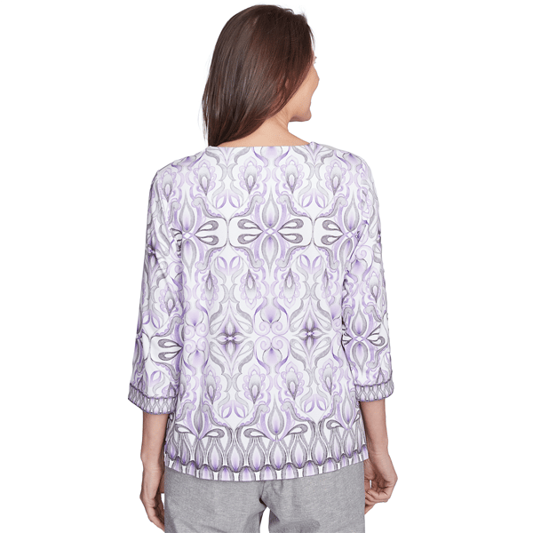 Petite Alfred Dunner Crystal Springs Kaleidoscope Blouse