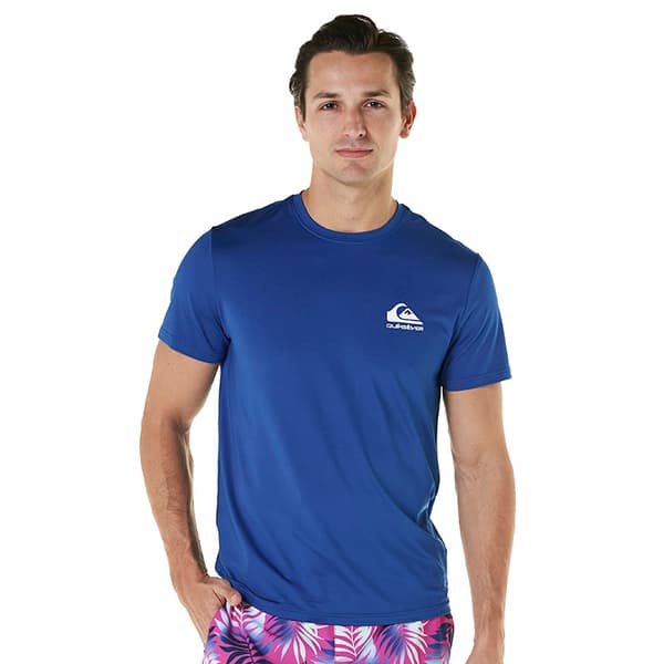 Mens Quiksilver Small Left Chest Logo Short Sleeve Rash Guard - image 