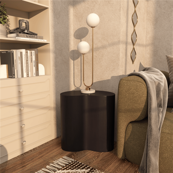 9th & Pike® Modern Black Wood Accent Table