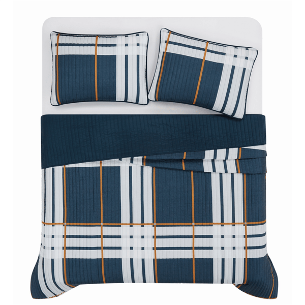 Truly Soft Henry Plaid 3pc. Reversible Quilt Set