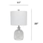 Lalia Home Smokey Grey Hammered Glass Jar/Linen Shade Table Lamp - image 5