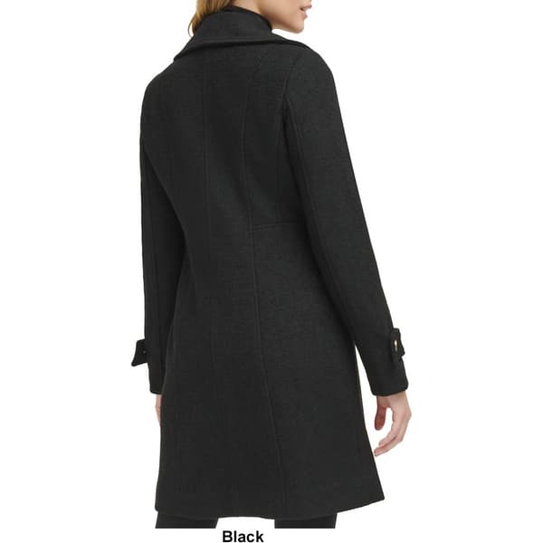 Womens Guess Double Breasted Military Faux Wool Coat w/Pockets