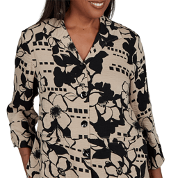 Womens Alfred Dunner Travel Advisory 3/4 Sleeve Floral Blouse