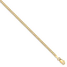 Gold Classics(tm) 2.2mm. 14kt. Gold Beveled Curb Chain Anklet