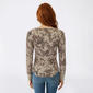 Juniors Wallflower Hayden Floral Vine Print Waffle Crew Neck Tee - image 3