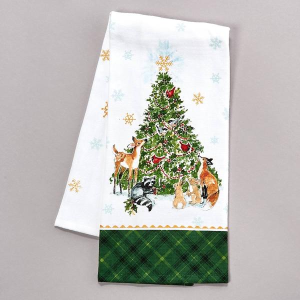 Kay Dee Sage Santa With Animals Kitchen Towel - image 