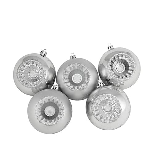 Northlight Seasonal Retro Ball Ornaments 5pc. Set